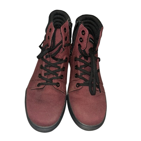 DR. MARTENS ROZARYA WOMEN'S CANVAS CASUAL BOOTS size 7 burgundy - Picture 2 of 6